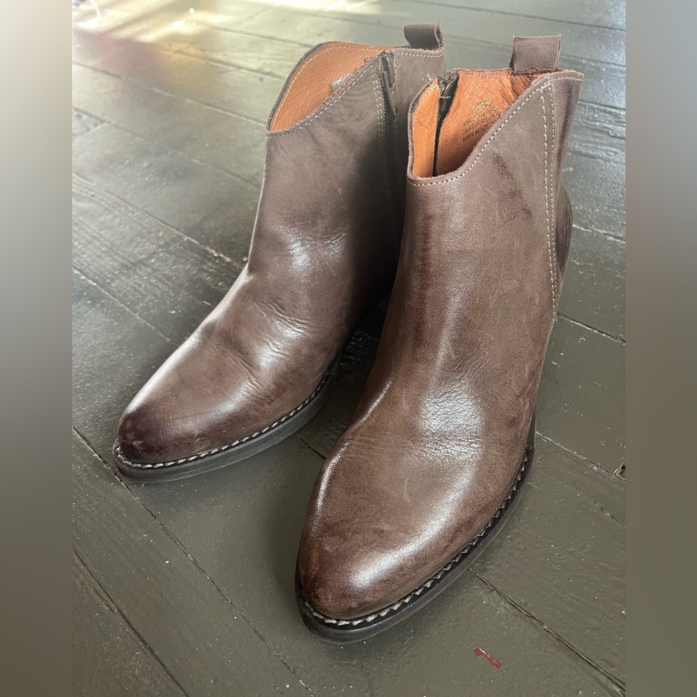 Marrochi Sanchez brown distressed ankle boots size 8 or 39 made in Spain - Picture 4 of 13